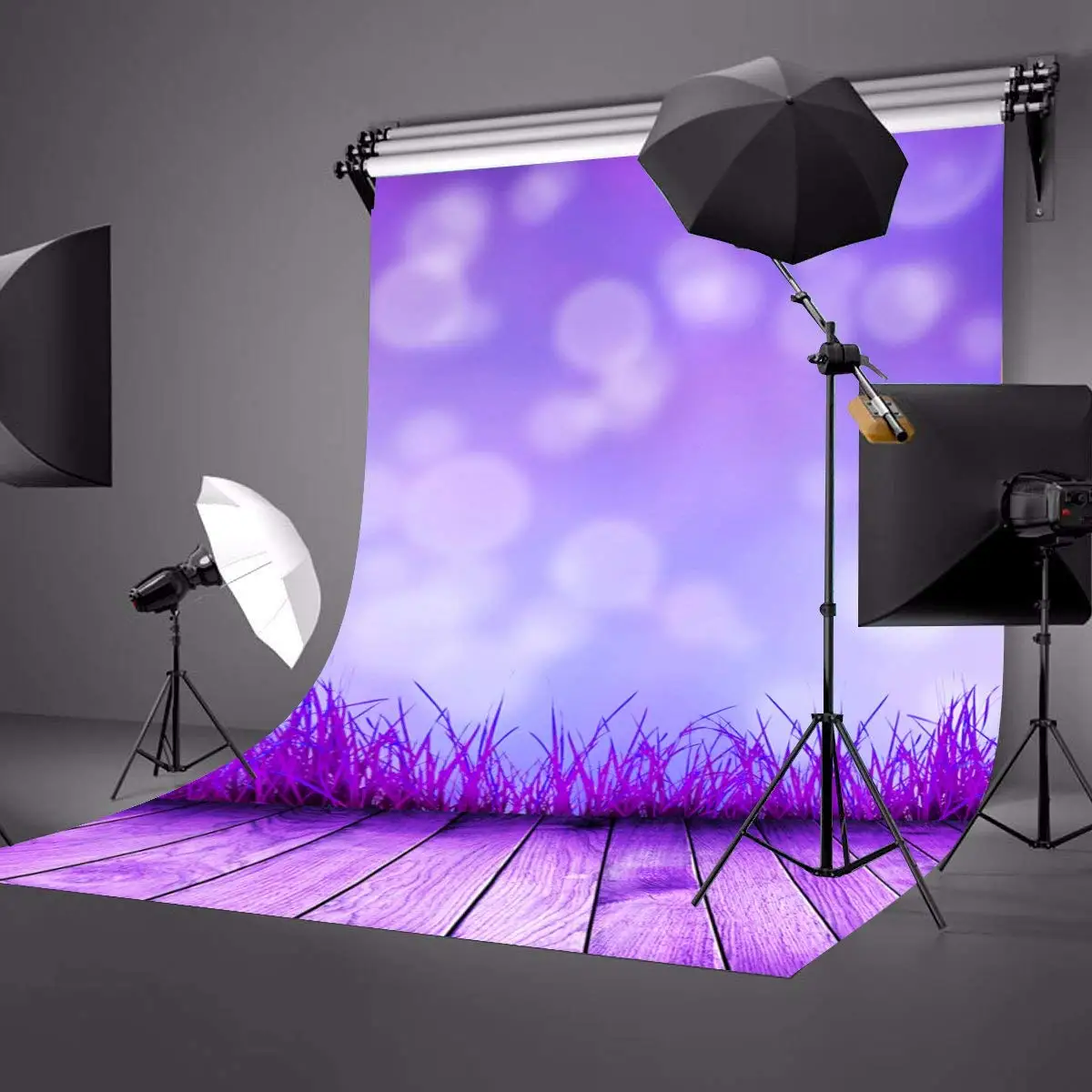 5x7ft Dreamlike Pantone 18 3838 фон Ультрафиолетовый Цвет Трава Фотография Студия реквизит