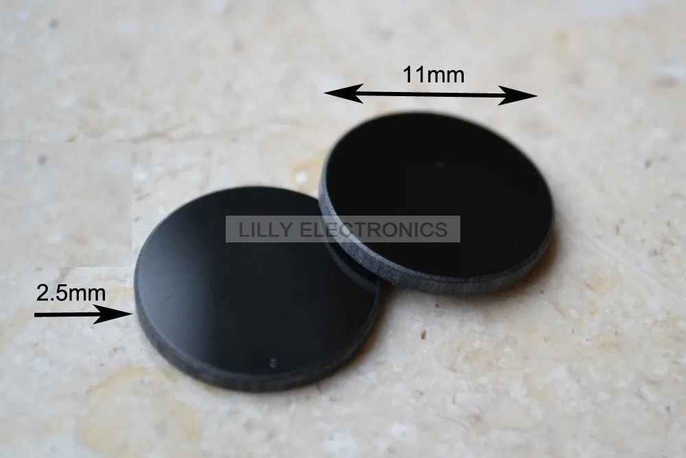Черный 400-750нм Фильтр стеклянный объектив 11 мм диаметр позволяет только для ИК-лазера