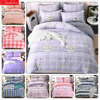 

100% Washable Cotton 3/4 pcs Bedding Set Child Kids Bedclothes 1.5m 1.8m 2m Bedspread Queen Double Duvet Cover Bedsheet Bedlinen