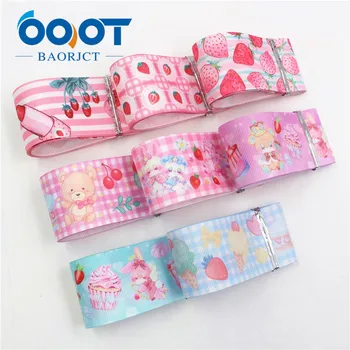 

OOOT BAORJCT I-19628-1518,38mm 10yards Cartoon Thermal transfer Printed grosgrain Ribbons,tape crafts,bow cap DIY accessories
