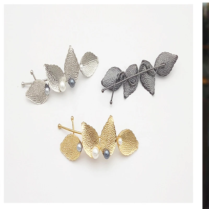 

children's cute wild geometric hair accessories Women's fashion simple hair accessories headdress metal leaf retro word cli