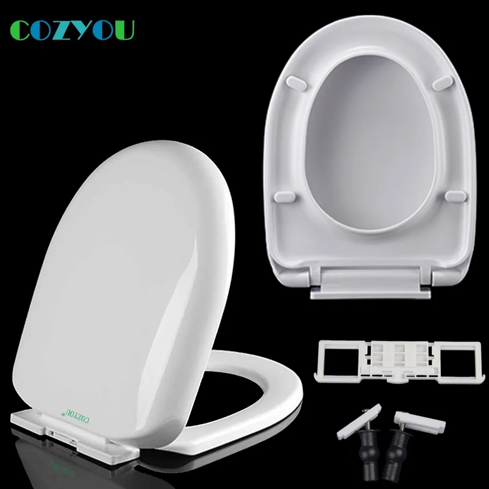 Toilet Seat Thicker U Shape New Pp5 Material Slow Close Quick Release Easy Clean, W 33.5 To 34cm