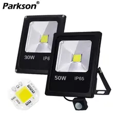 Движения Сенсор Светодиодный прожектор светильник 10 Вт 30 Вт 50 Вт Открытый Светодиодный точечный светильник потолочные светильник переменного тока 220V 240V IP65 Водонепроницаемый проектор светильник ing лампа
