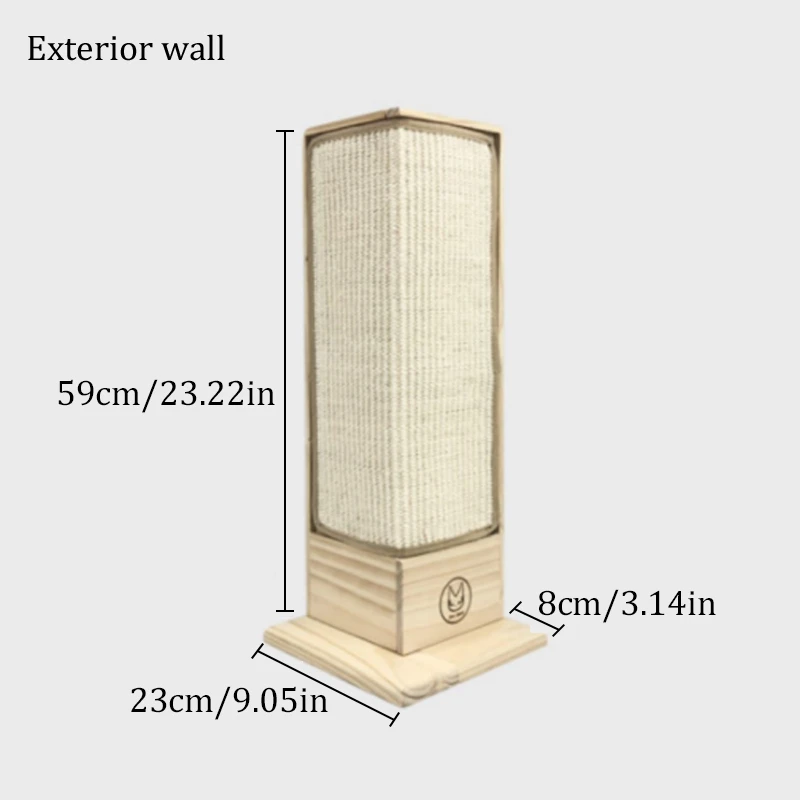 RFWCAK настенный угловой Кот скребок для доски забота о когтях сизалевый коврик сменная Защитная мебель твердая деревянная колонна Кот обучающая игрушка - Цвет: Exterior wall
