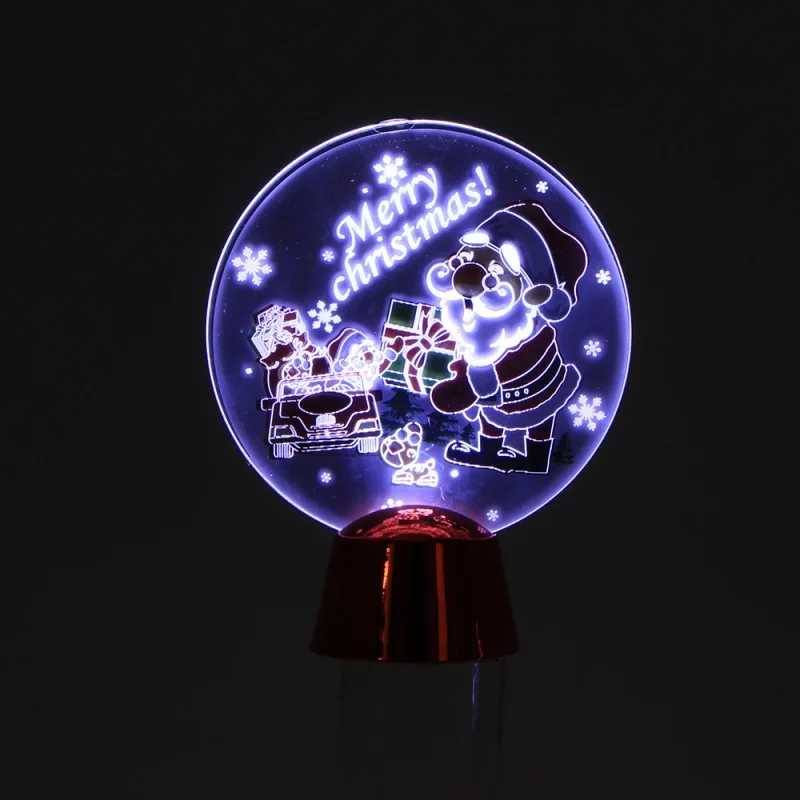 Рождество 3D настольная лампа Санта-Клаус Снеговик узор мини Ночной светильник рождественские украшения 3D ночник для детской комнаты подарок для детей