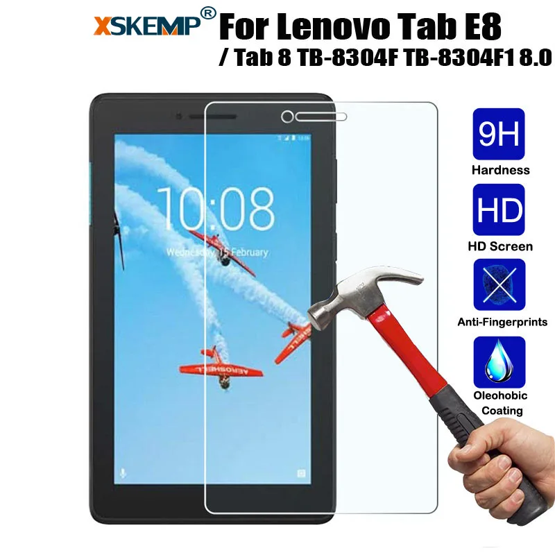 9H+ защита экрана из закаленного стекла для lenovo Tab E8/Tab 8 TB-8304F TB-8304F1 8,0 дюйма Взрывозащищенная защитная пленка