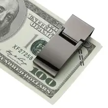 Металлический зажим для денег из нержавеющей стали бумажник папка зажим воротник кошелек для наличных ID кредитный кошелёк для карт денег последний