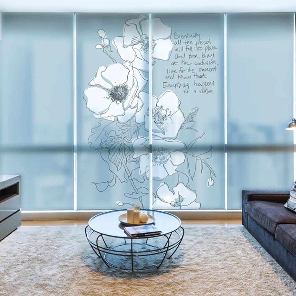 Frosted glass film Frosted Opaque Privacy Glass Sticker PVC stained