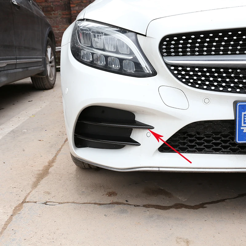 

For Mercedes Benz C Class W205 S205 C180 C260 C300 2019 Car Accessories ABS Chrome Air intake grille Strips Trim 4 Pcs