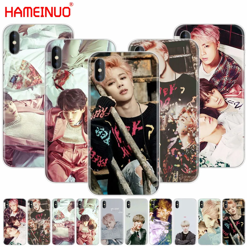 

HAMEINUO BTS Bangtan Boys Jimin Handsome Fashion cell phone Cover case for iphone X 8 7 6 4 4s 5 5s SE 5c 6s plus