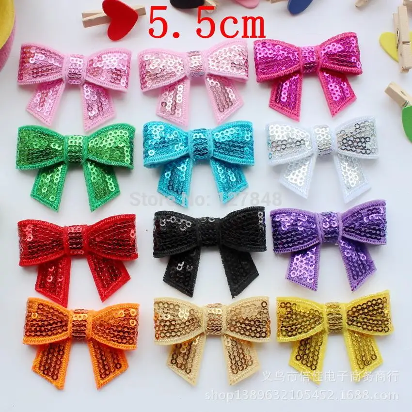 

Pet hair accessories glitter sequin computerized embroidery sequins bow pet Grooming 50pcs/lot