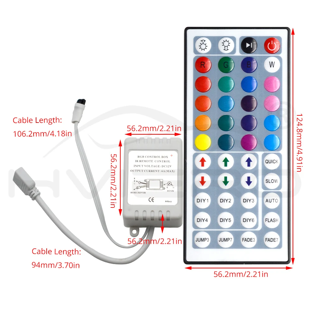 RGB светодио дный светодиодные фонари 24 клавиши 44 клавиши ИК-контроллер пульт дистанционного управления диммер вход DC 12 В в 3-5A для RGB SMD 3528 5050