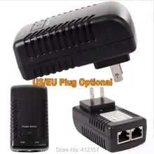 Видеонаблюдения CCTV безопасности 48 В 0.5A POE настенный разъем POE инжектор Ethernet адаптер IP камера питание США ЕС разъем