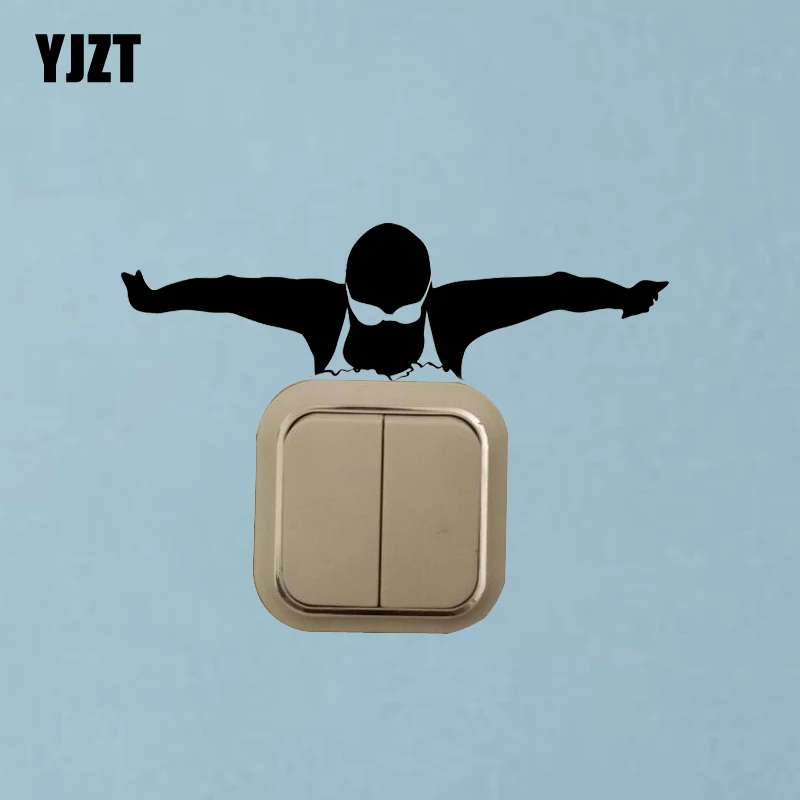 

Swim Swimming Instant Swimmer Wall Sticker Switch Decal Vinyl Black 7SS0136