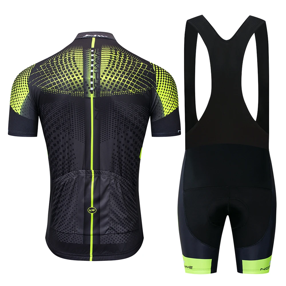 NW Men and Women Cycling Jersey Clothing Set Spring and Summer Men and Women Short Sleeve Breathable