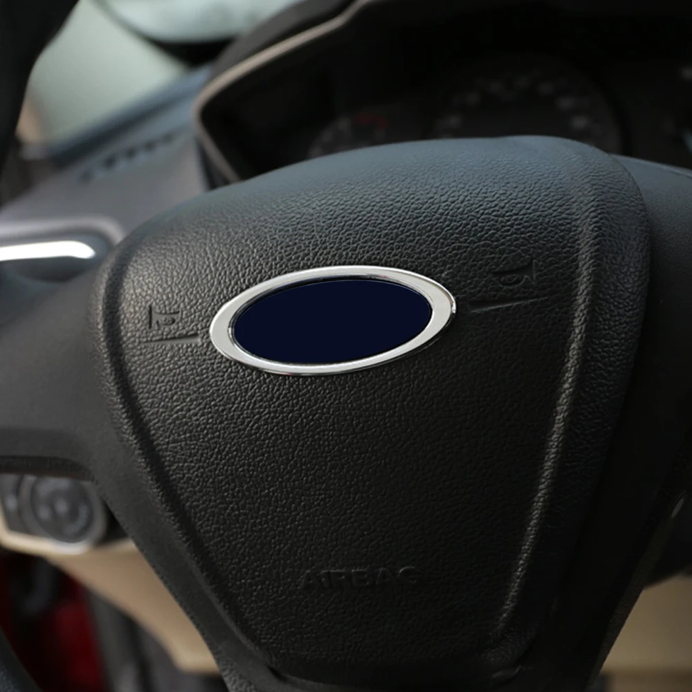 Хромированная накладка на руль из АБС пластика кольцо с логотипом для Ford Focus 2 3 MK2