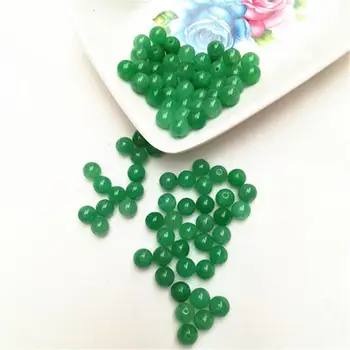 

Icicle Yang green green jade Ba Shan Cui San old pit jade bead bracelet diy Beads bracelet necklace jewelry