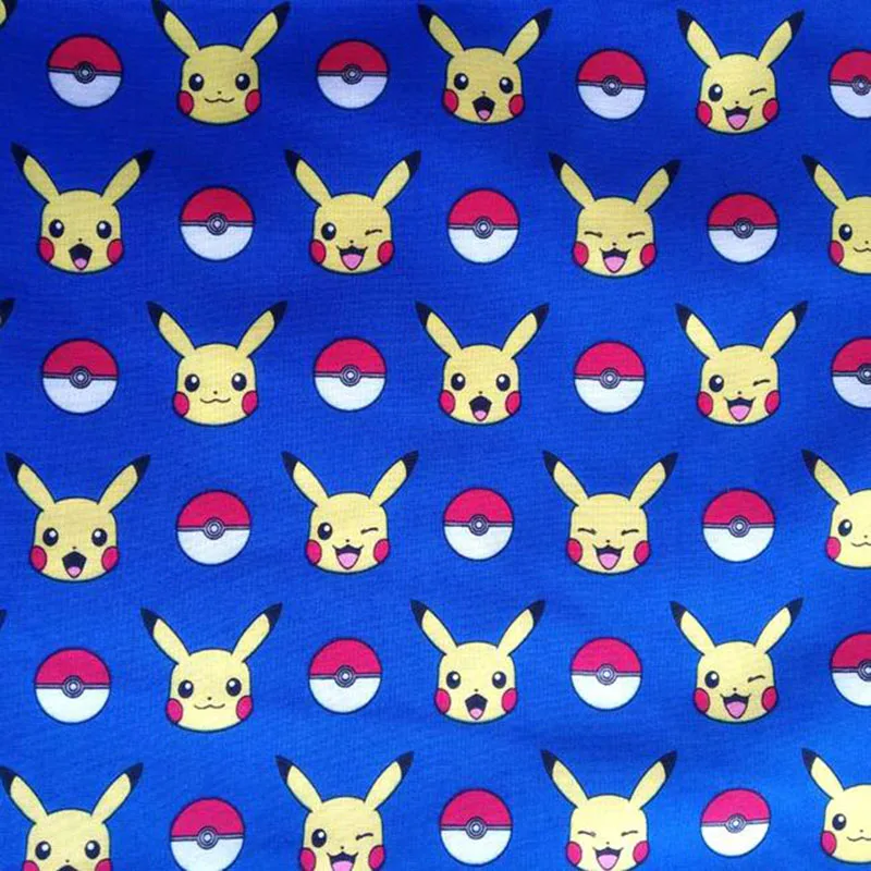 

Width 110cm Blue Bottom 100% Cotton Fabric Cute LiLo&Stitch Printing Fabric Patchwork Sewing Material Diy Dress Baby Clothing