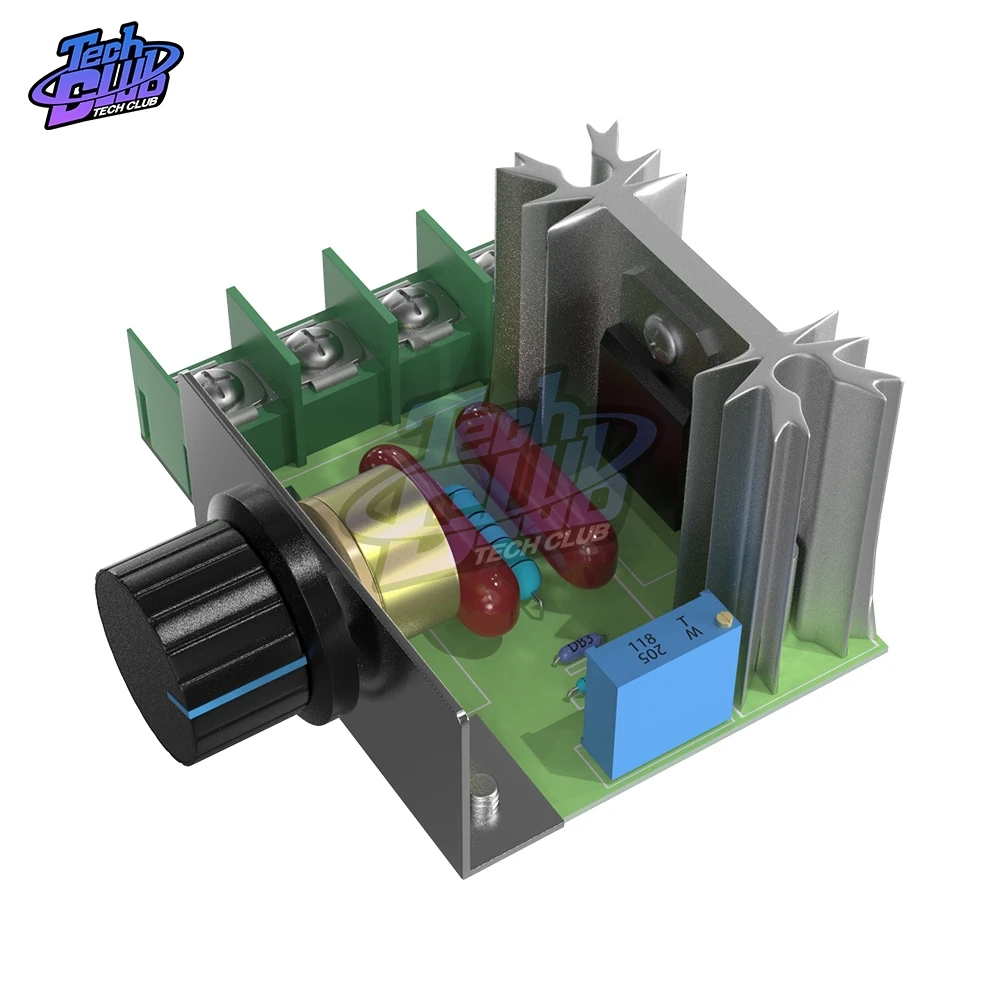 AC 220 В 2000 Вт SCR регулятор напряжения Диммеры Регулятор скорости двигателя термостат электронный регулятор напряжения модуль