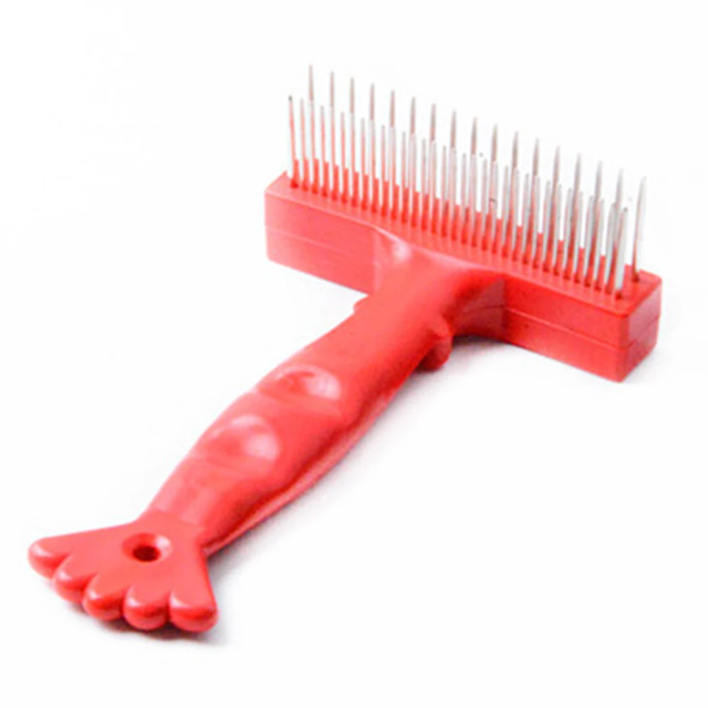 Stainless Steel Pins Double Rows Pet Slicker Brush Cat Dog Rake