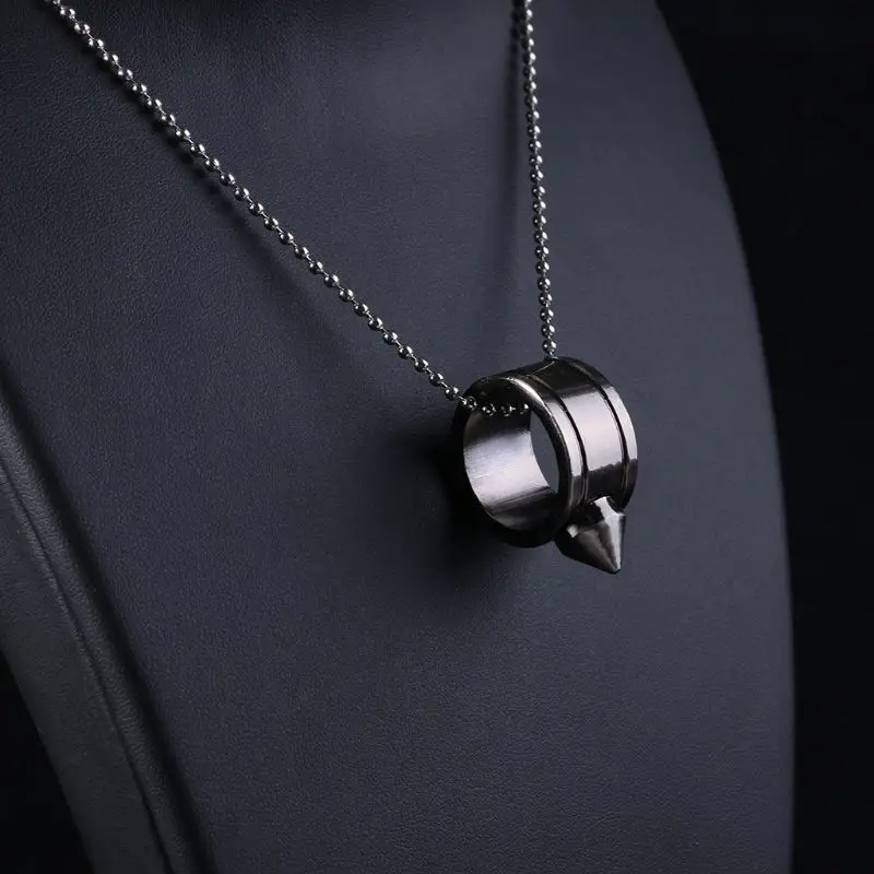 Вольфрамовые стальные принадлежности для самообороны, кольцо для мужчин и женщин, безопасное кольцо для выживания с цепочкой