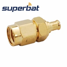 Superbat 5 шт. SMA-MCX адаптер SMA штекер к MCX Штекер прямой коаксиальный разъем