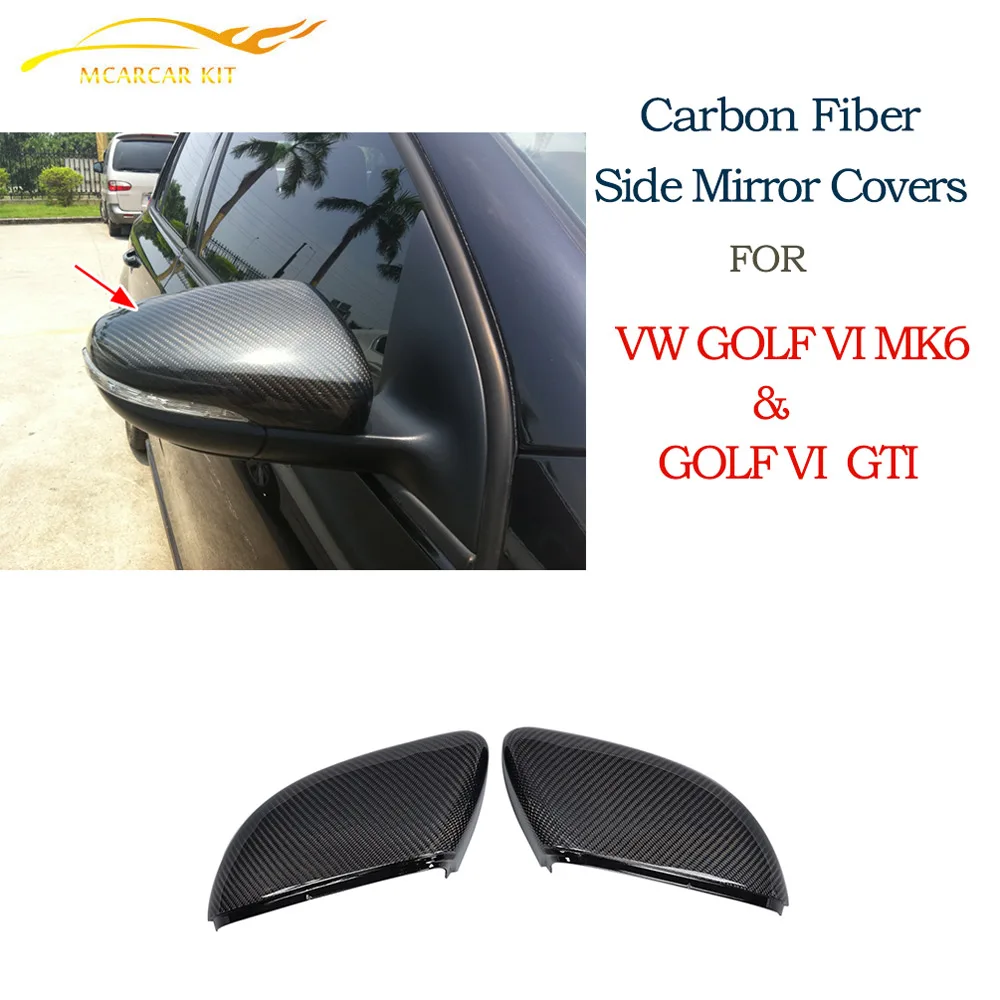 Buy MK6 Replace style Carbon Fiber Side Mirror Covers