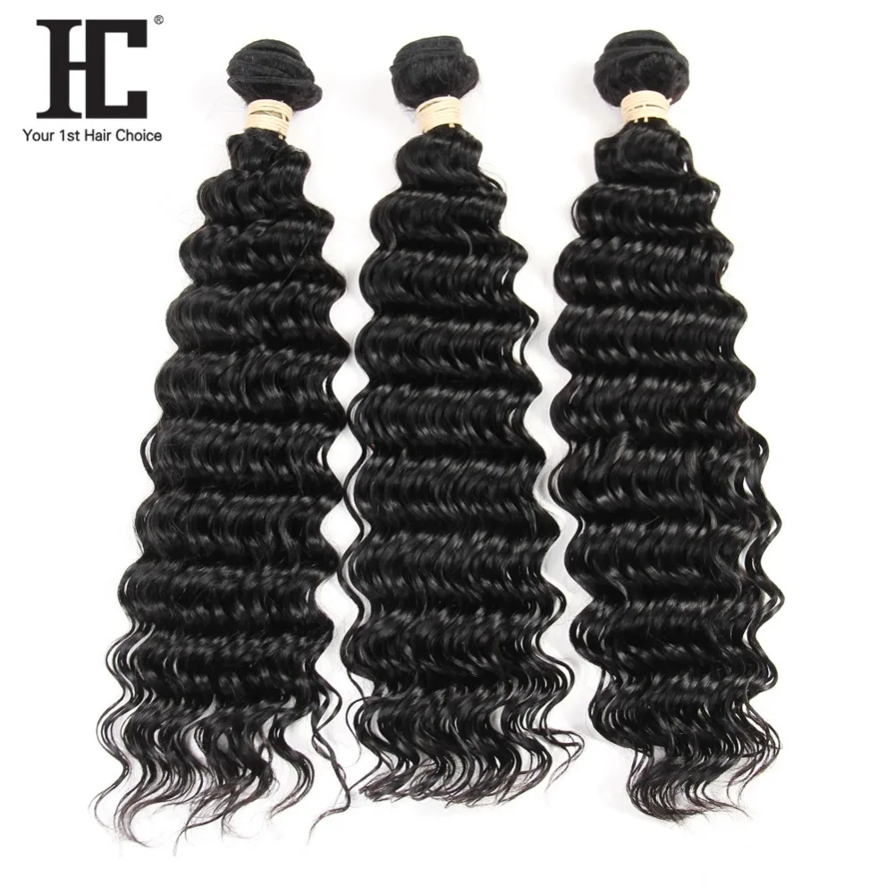 HC Brazilian Deep Wave 3 Bundles With 13x4 Pre Plucked Frontal Human Hair Weave Lace Frontal Closure With Bundles Non Remy Hair HC Brazilian Deep Wave 3 Bundles With 13x4 Pre Plucked Frontal Human Hair Weave Lace Frontal Closure With Bundles Non Remy Hair