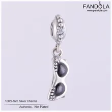 Серебро 925 пробы Винтаж солнцезащитные очки браслет с подвеской браслет Подвеска шармы для изготовления ювелирных изделий Berloque