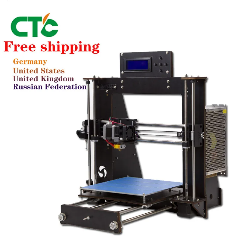 

CTC 3D Printer Frame High Precision Impressora DIY Kit i3 Upgradest High Precision Reprap Prusa 3d Drucker