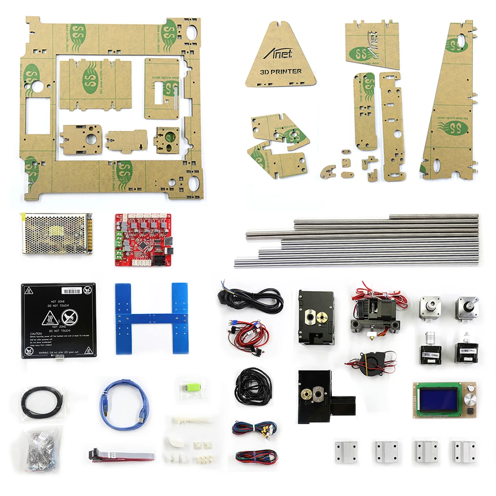 Дешевые Anet E10 A6 Impresora 3d принтер Высокая точность Reprap Prusa i3 3d принтер DIY комплект офф-лайн печати с 10 м PLA нити