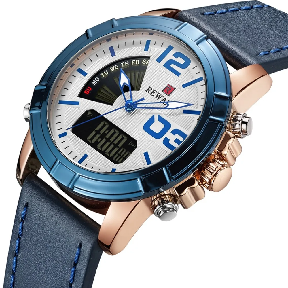 

Brand Men's Military Sports Watches Luxury Waterproof Quartz Digital Analog Wristwatches Men Leather Clock Relogio Masculino
