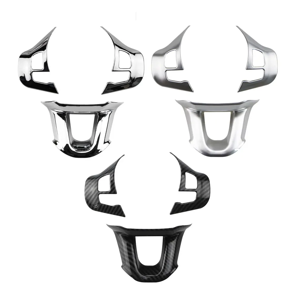 3Pcs/Set Car Interior Steering Wheel Decoration Cover Trim Stickers Fit for Peugeot 2008 208 308 308S- Accessories