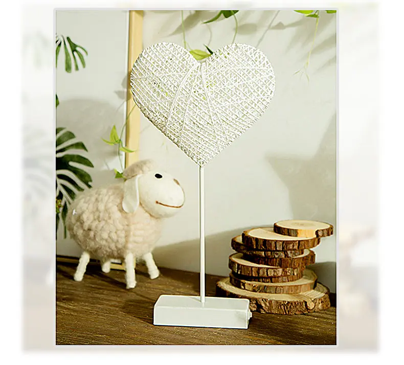Night Table Lamp Hand-Crafted 40 cm LED Night Light Star Heart Love Shaped Lamp Battery Powered Girls Room Decorative New Year (3)