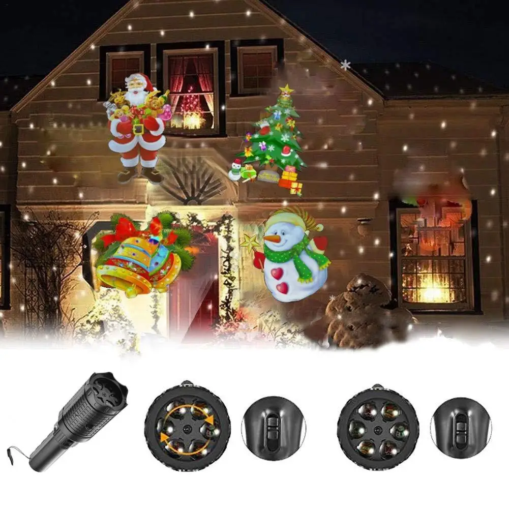 SOL светодиодный Светодиодный светильник-проектор светильник-вспышка с 12 проекционными слайдами для рождества, Хэллоуина, вечеринки, дня рождения, праздника