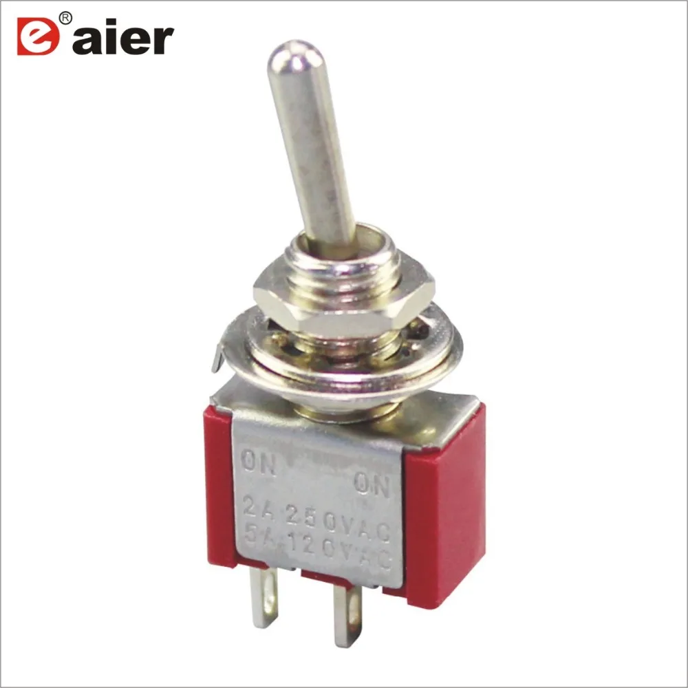 

100PCS MTS-101R solder terminal 2 PIN ON-OFF latching toggle switch