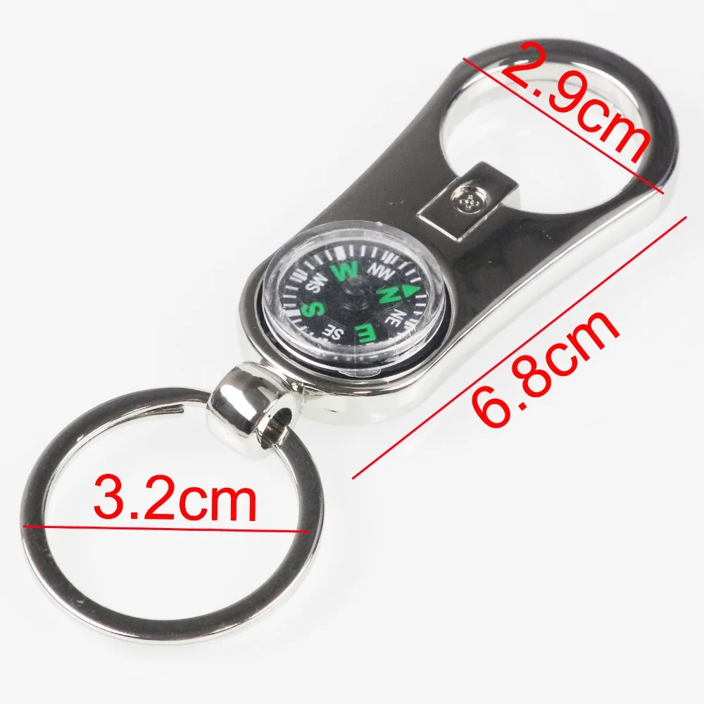 Multi Function Tool Keychain With Compass Bottle Opener Skeleton Key