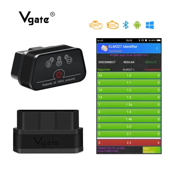 

OBD2 Vgate icar2 ELM 327 2.1 Bluetooth OBD 2 Scanner car diagnostics tool odb2 elm327 V2.1 PK V1.5 for Android scan code reader