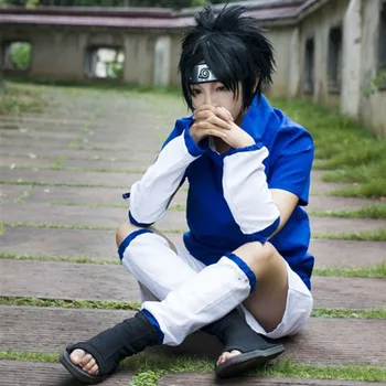 

Naruto Cosplay Costume Uchiha Sasuke Anime Cosplay Cloth Halloween Party Men's Costumes High Quality