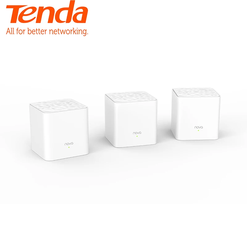 

Tenda Nova MW3 Whole Home Mesh WiFi Gigabit System with AC1200 2.4G/5.0GHz WiFi Wireless Router and Repeater, APP Remote Manage