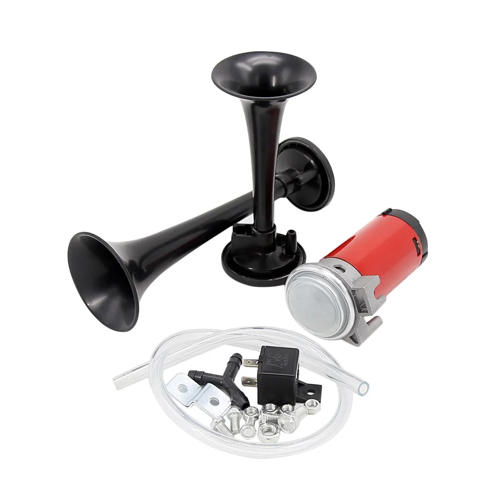 12V Dual Trumpet Air Horn 130dB Electric Compressor Kit for Car Van Train Truck | Автомобили и мотоциклы