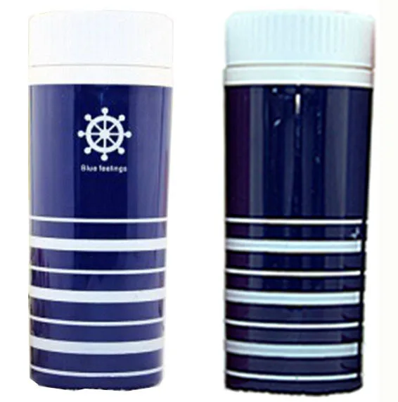 Water cup College navy style Food grade PP blue steering whee Sports