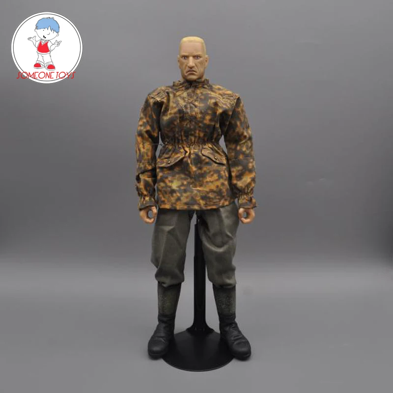 

1:6 Scale Soldier Battle Suit Autum Camouflage Coat Trousers Set For Airborne Male Soldier Action Figure Clothes