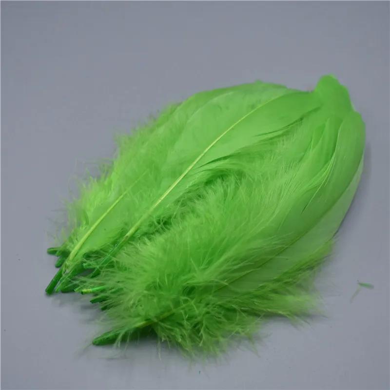 Белые гусиные перья 5-" /13-18 см гусиные перья для рукоделия Свадебные Перья украшения перья для изготовления ювелирных изделий - Цвет: Apple Green
