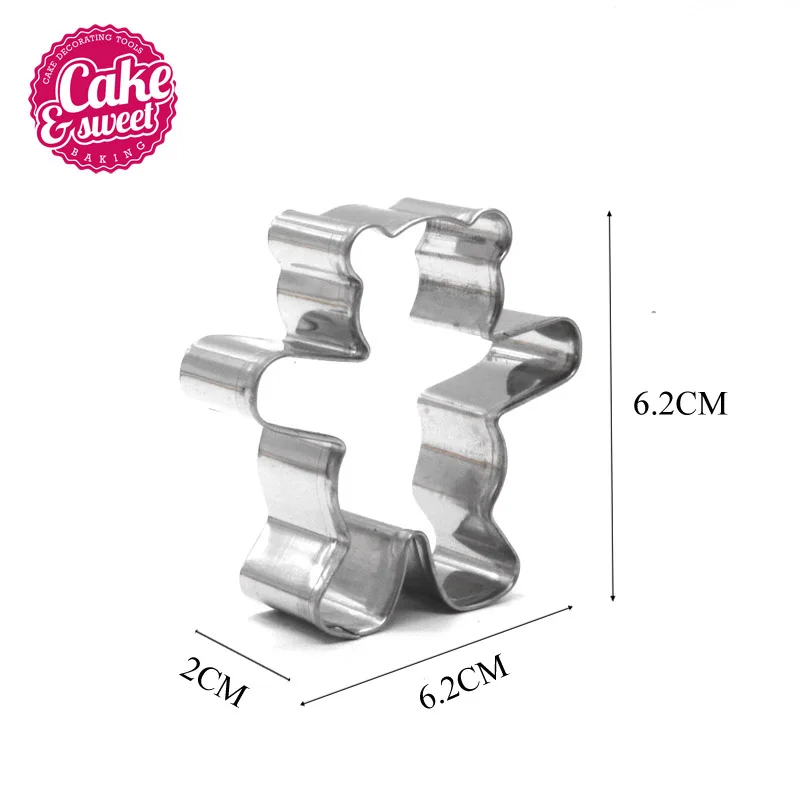 6 шт./партия формочки для печенья из нержавеющей стали медвежьи Формы Животные бисквит режущие инструменты для печенья, мастики Кондитерские инструменты для украшения выпечки