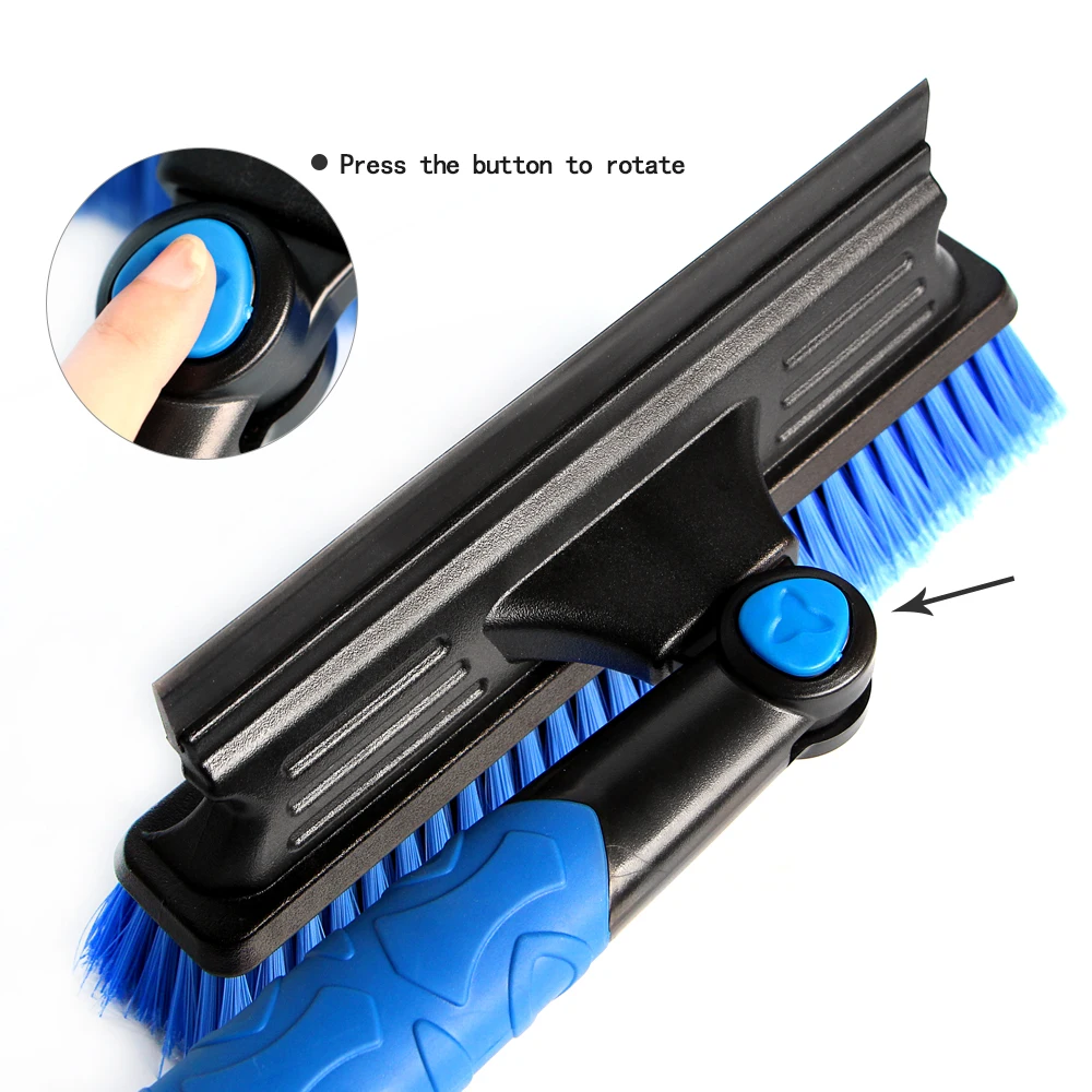 Retractable Handle Snow Shovel Snow Brush Car Cleaning Winter Car Auto Ice Scraper Car SUV Truck Rotatable Brush Car Acessorie