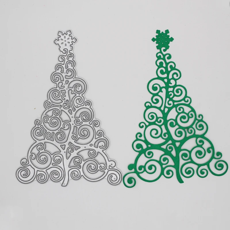 

12*8cm Christmas tree new Metal Steel Cutting Dies for decor DIY Embossing Scrapbook Paper Craft Cards stencil stamps Dies