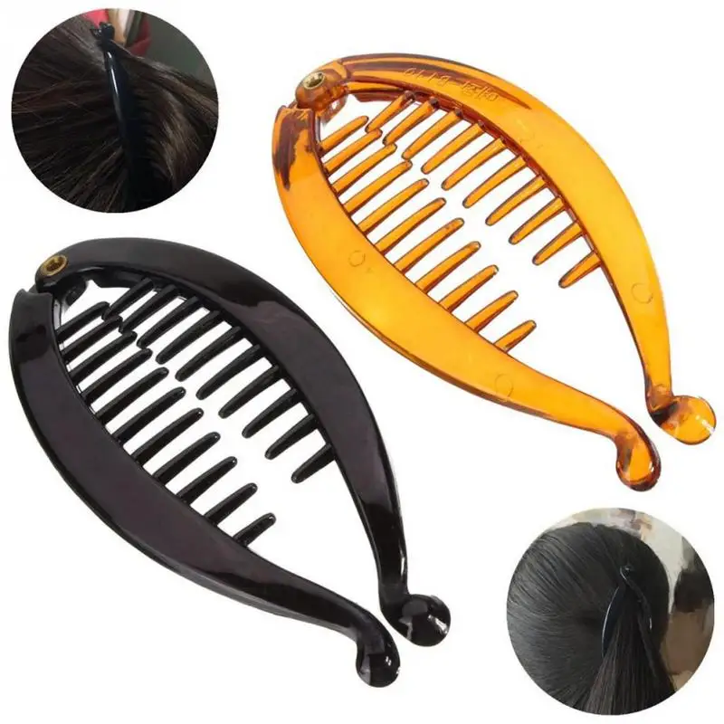 Simple Design Hair Claw Tail Fish Clip Comb Banana Hairclip Grips Clamp