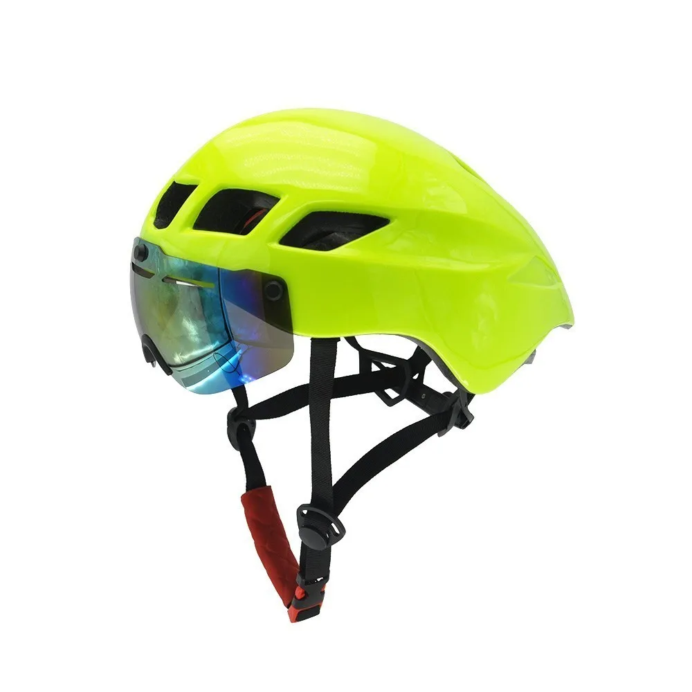 colo lens green helm Шлем MTB Велоспорт Шлем дышащий безопасности для верховой езды до колена шапки для верховой езды гоночные шлемы 2 очки сменные стёкла для горного велосипеда мотоциклетные - Цвет: colo lens green helm