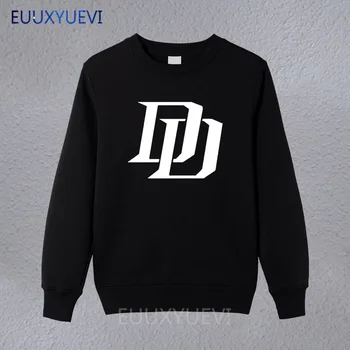 

Daredevil DD LOGO Printed Mens Men sweatshirts Fashion 2018 hoodies O Neck Cotton pullover Camiseta clothes